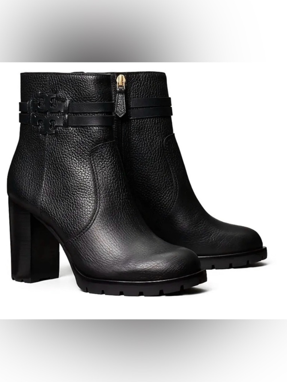 Tory Burch 8.5 Leigh Lug Sole Leather Boots